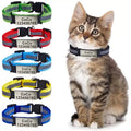 Reflective Pet Collar with Custom Engraved ID Tag | For Dogs & Cats